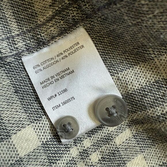 Weatherproof Vintage Plaid Flannel Button Down Shirt Men’s XL Gray - Picture 4 of 7